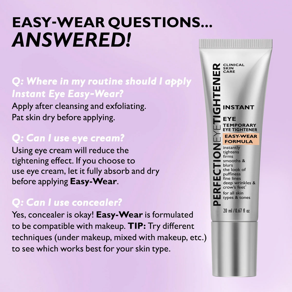 🌸 Instant Eye Tightener Easy-Wear Formula With Brush Free! ✨ Firming Effect Lasts All Day
