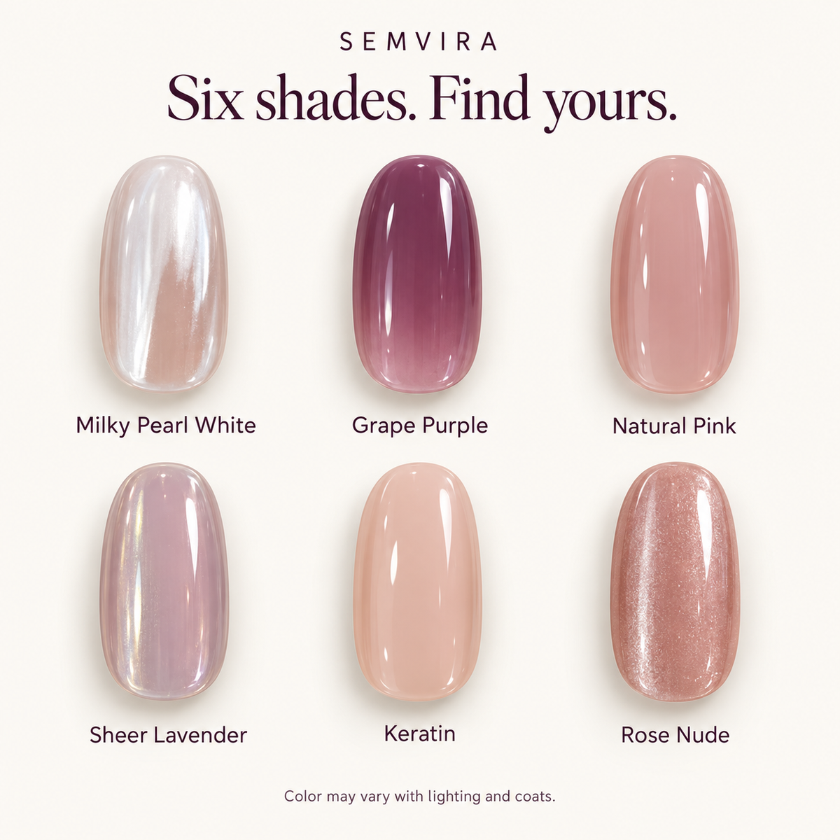 SEMVIRA Everyday Glow Nail Polish – 6 Shades-upsell