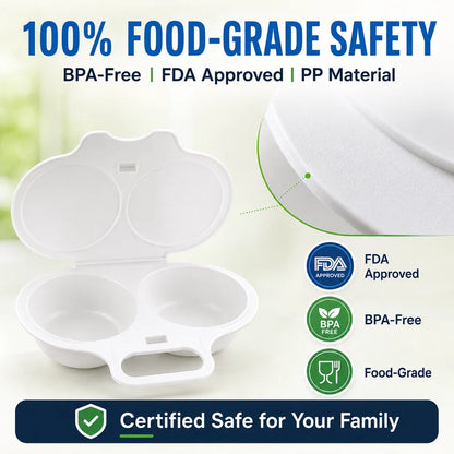 🎁 BUY 1 GET 1 FREE! Microwave Egg Poacher – 2 Eggs in Minutes, No Pan & Easy Cleanup 🍳⚡