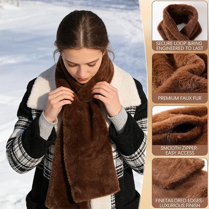 🎉50K+ SOLD!🎁Cozy Scarf with Hidden Pocket – Warm, Soft & Secure Zipper🧣