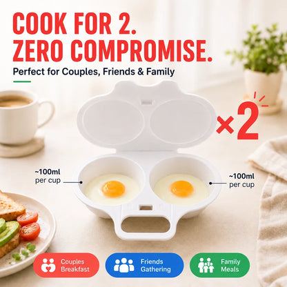 🎁 BUY 1 GET 1 FREE! Microwave Egg Poacher – 2 Eggs in Minutes, No Pan & Easy Cleanup 🍳⚡