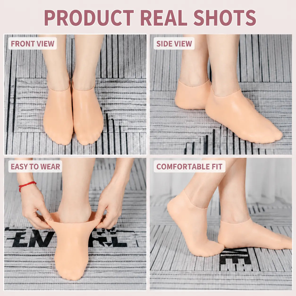 🔥Reusable Silicone Moisturizing Foot Socks – Hydrating Gel Heel Masks for Dry, Cracked Feet