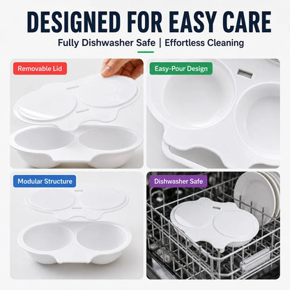 🎁 BUY 1 GET 1 FREE! Microwave Egg Poacher – 2 Eggs in Minutes, No Pan & Easy Cleanup 🍳⚡