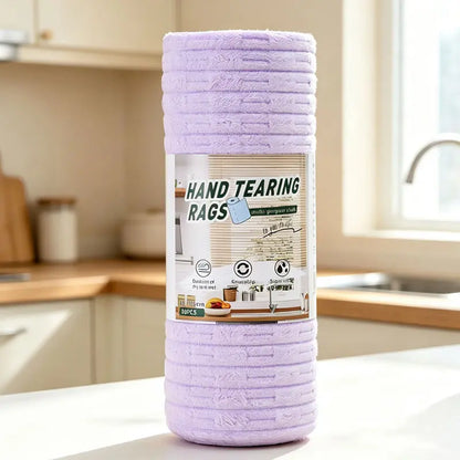 🧽 20-Pack Tear-Off Reusable Cleaning Cloths – Super Absorbent, Lint-Free & Streak-Free for Kitchen, Glass, Car & More ✨