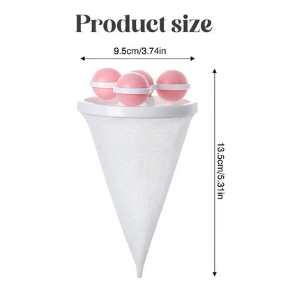 Washing Machine Filter Bag, Reusable Floating Hair Filter for Laundry Washer Cotton