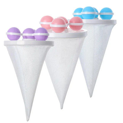 Washing Machine Filter Bag, Reusable Floating Hair Filter for Laundry Washer Cotton