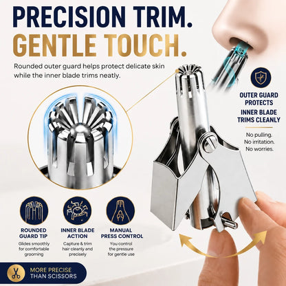 👍👃Precision Stainless Steel Nose Hair Trimmer