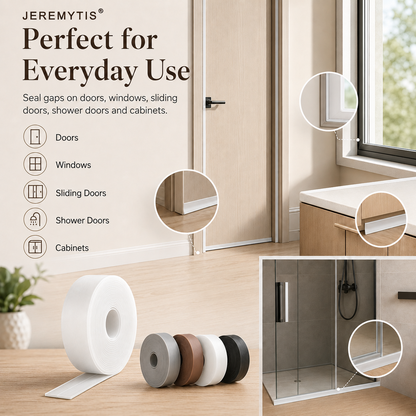 16.4Ft Door Weather Stripping | Adhesive Draft Stopper Seal Strip for Doors, Windows & Shower Doors