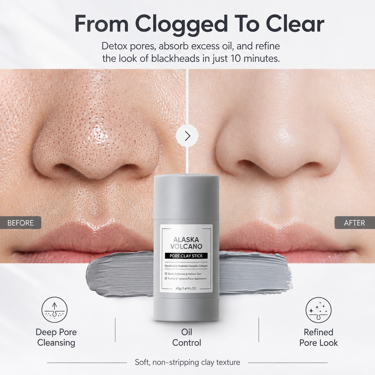 💥 Buy one get one free！- Clay Stick Combo – Detox & Brighten, Deep Clean Pores Without Stripping ✨