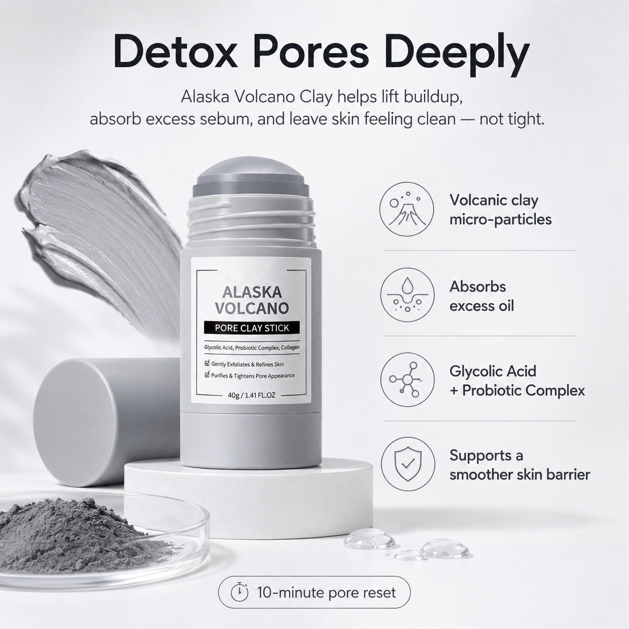 💥 Buy one get one free！- Clay Stick Combo – Detox & Brighten, Deep Clean Pores Without Stripping ✨