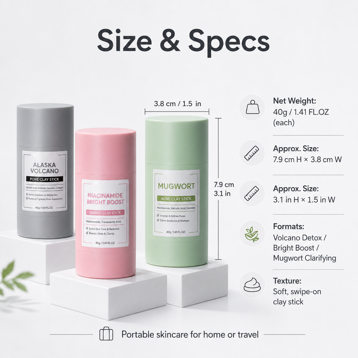 💥 Buy one get one free！- Clay Stick Combo – Detox & Brighten, Deep Clean Pores Without Stripping ✨