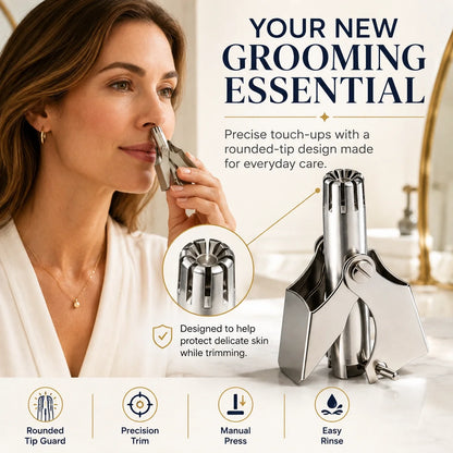 👍👃Precision Stainless Steel Nose Hair Trimmer