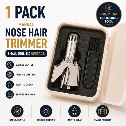 👍👃Precision Stainless Steel Nose Hair Trimmer