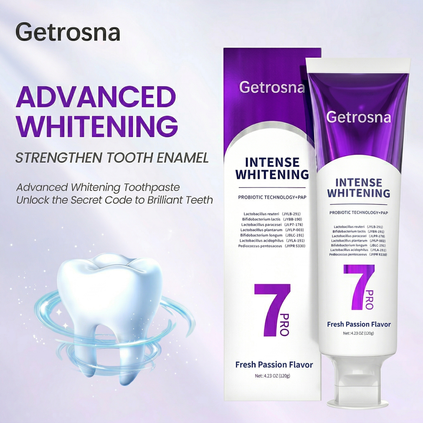New Upgraded Purple Getrosna™ 7-Pro Powerful Toothpaste