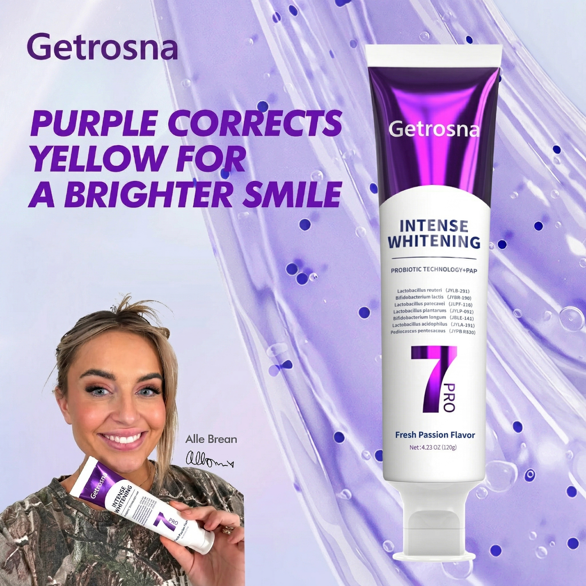 New Upgraded Purple Getrosna™ 7-Pro Powerful Toothpaste