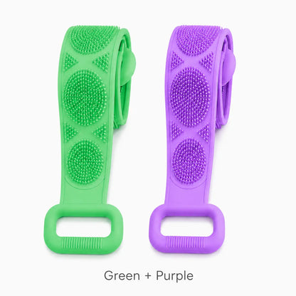 Silicone Bath Brush, Double-Sided Back Scrubber for Body Cleansing & Exfoliating